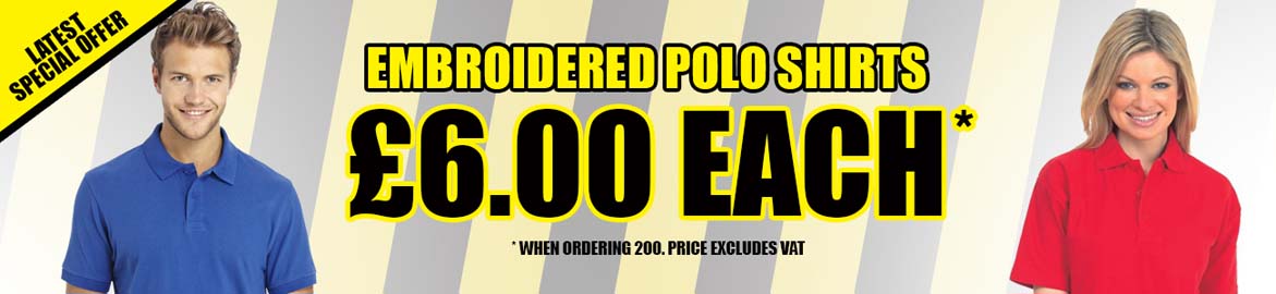 Embroidered Polo Shirts Special Offers.